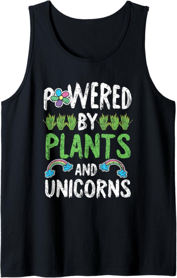 Plant Powered Vegetarian Funny Unicorn Veggie Vegan Gift Tan... - Image 2